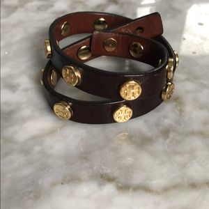 Tory Burch Leather Wrap Bracelet